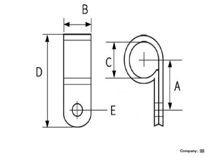 dimensions of cable clips