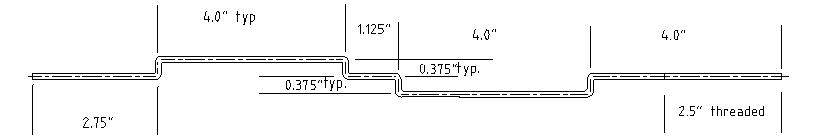 drive rod dimensioned